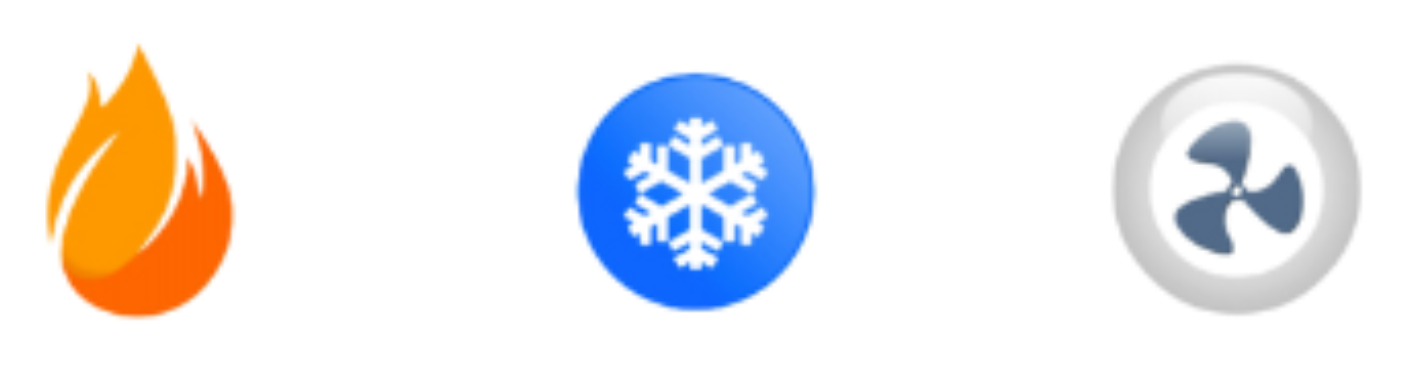 Logo Icons Heating, Ventilation, Cooling